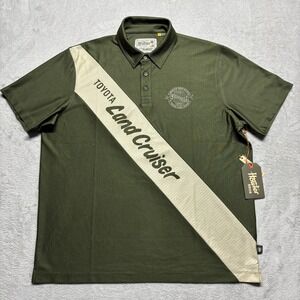 Howler Bros. Shirt Men's L Toyota Land Cruiser Tech Polo Rustic Green NWT